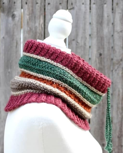 Print Drawstring Cowl
