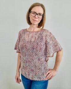 Sunset Blvd Striped Crochet Hem Top