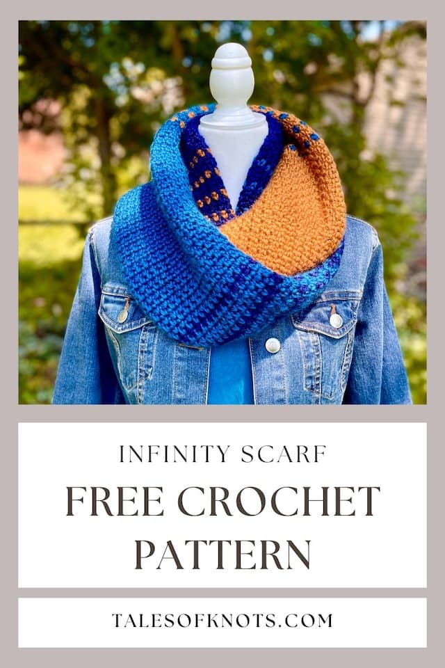Wanderer Crochet Infinity Scarf - Free Pattern by Tales of Knots
